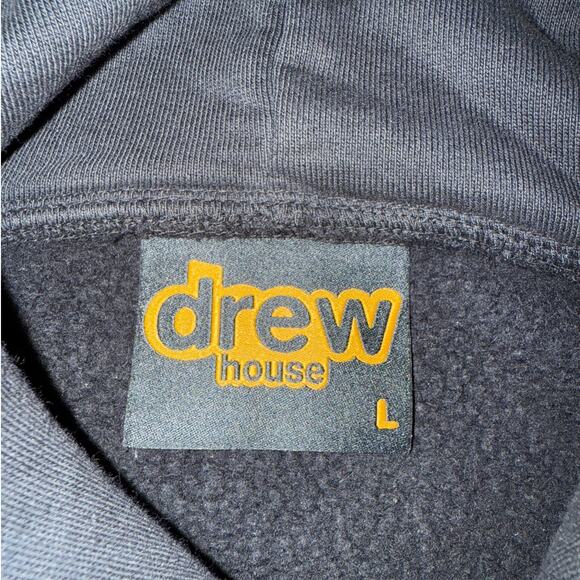Drew House Deconstructed Mascot Hoodie Size L in Black Yellow - Picture 3 of 4